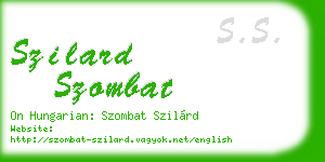 szilard szombat business card